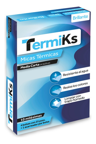 Mica Termica Media Carta 100 Pz 10 Ml (14.5x23cm) Termiks