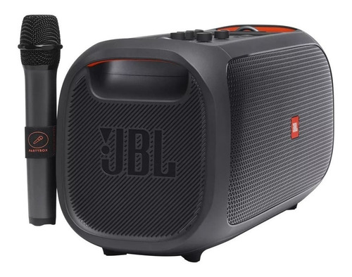 Parlante JBL PartyBox On-The-Go portátil con bluetooth waterproof black 100V/240V