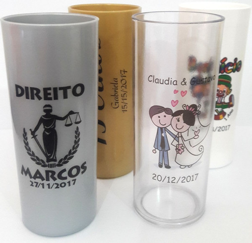 100 Copo Long Drink Diversas Cores 350 Ml