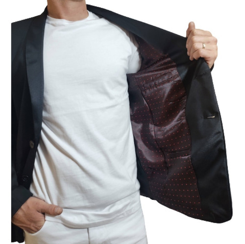 Imagen 4 de 4 de Saco Smoking Negro Premiun!!!