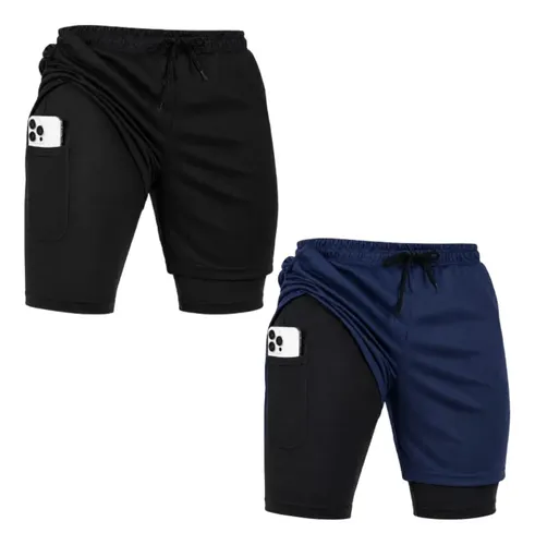 Sevenfit Kit 2 Bermuda Shorts Academia Corrida Térmico De Compressão