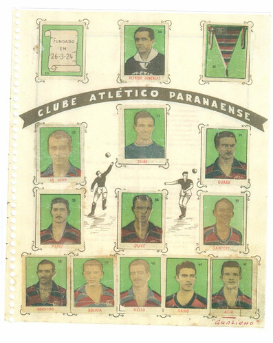 Álbum De Figurinha Digitalizado Campeonat Paranaense De 1952
