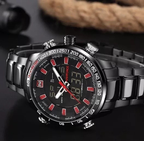 Relógio Masculino Luxo Naviforce Tipo Militar / Esportivo