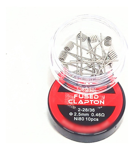 10 Resistencias Ni80 .46 Ohm Coilolo Fused Clapton Rta 2.5mm