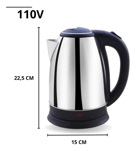 Hervidor Eléctrico Tetera De Acero Inoxidable Jarra 1,8