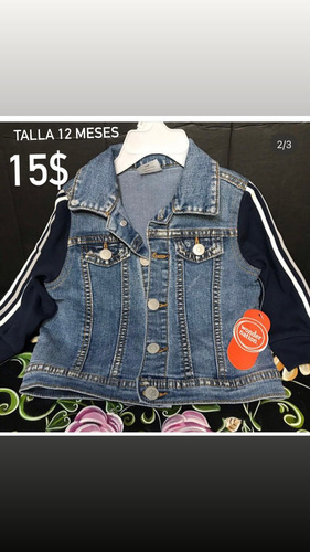 Chaqueta De Jeans Mas Camiseta, Wonder Nation Talla 12 Meses