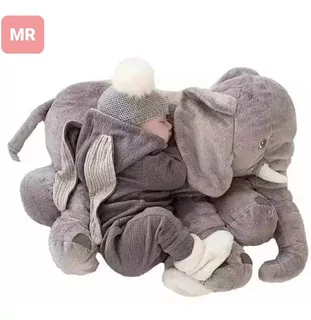 Cojín Antialérgico Peluche Elefante Almohada D Recién Nacido