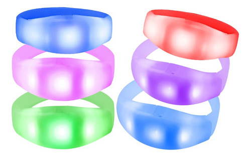 50p Pulsera Led Controlada Por Botón Eventos Especiales