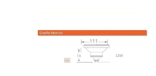 Imagen 3 de 4 de Lampara Led Osram Ar111 24° 12w Luz Calida Gu10