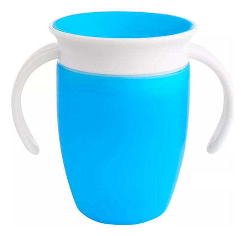 Vaso Antiderrame Entrenador 7oz Munchkin 360 Con Asas Azul