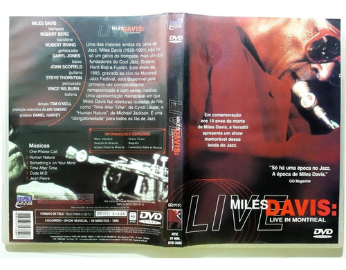 Dvd Miles Davis Live In Montreal Jazz Original