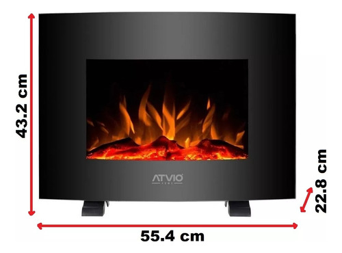 Calefactor Eléctrico Tipo Chimenea Atvio Home
