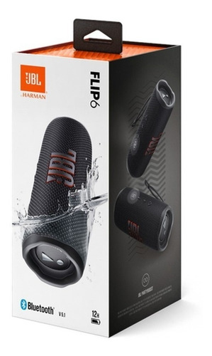 Parlante Jbl Flip 6 Portátil Con Bluetooth Waterproof Negro