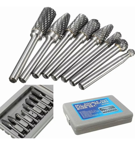 Kit De Brocas Rotativas De Doble Filo, 8 Unidades