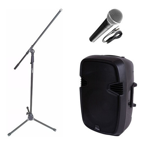 Kit Audio Karaoke Parquer Bafle Microfono Soporte Cuota