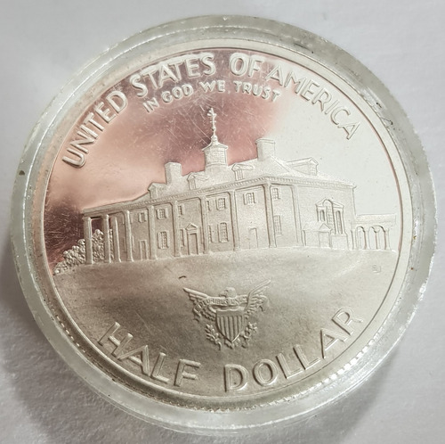 1982 Moneda Half Medio Dollar George Washington Plata 900 (Usado)