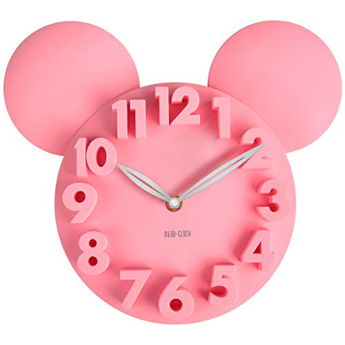 Reloj De Pared Con Diseño De Mickey Mouse Y Números En 3d, D