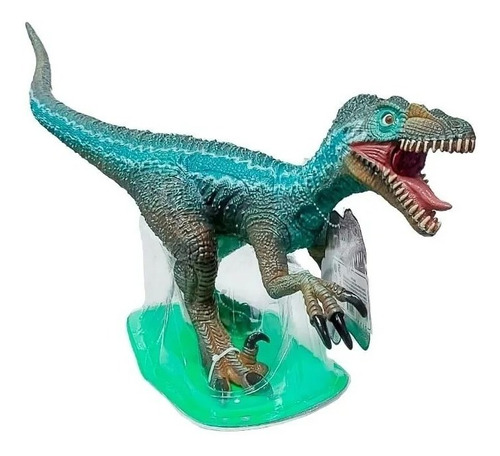 Dinosaurio Velociraptor Con Sonido Con Base 60 Cm Wabro  Dgl