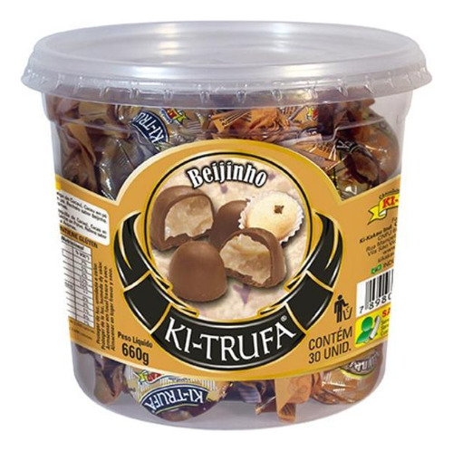 Trufa De Chocolate Kitrufa Beijinho 510g - 30 Unidades