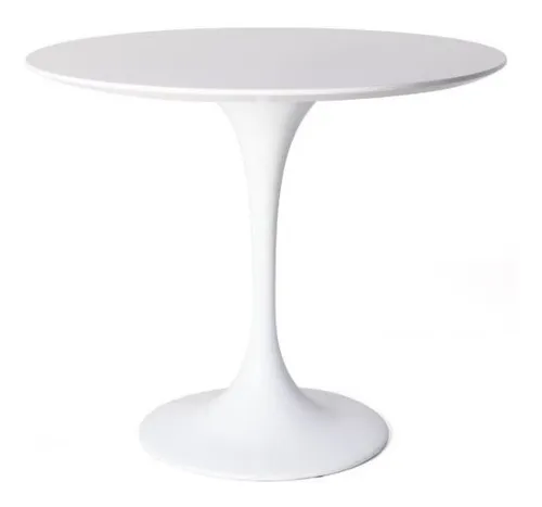 comprar Mesa Tulip Tapa Madera Laqueada 1 Metro Base Metal Pintado