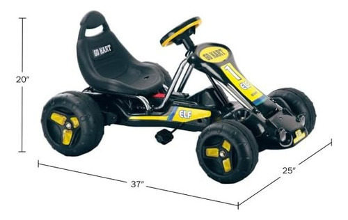 Go Kart Con Pedales; 3 A 7 Años; Negro