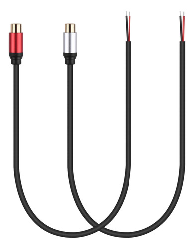 Sovunis Paquete De 2 Cables De Altavoz Rca Audio Ambos Hemb.