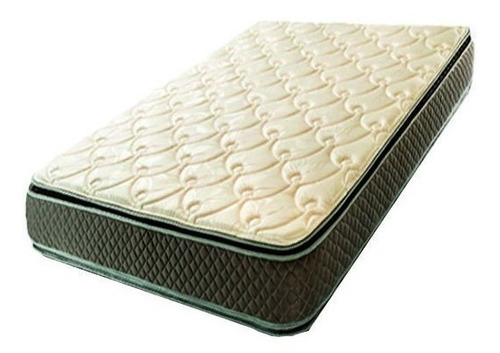 Colchón 1 plaza de espuma Cannon Espuma Exclusive beige y marrón - 80cm x 190cm x 29cm con doble pillow top