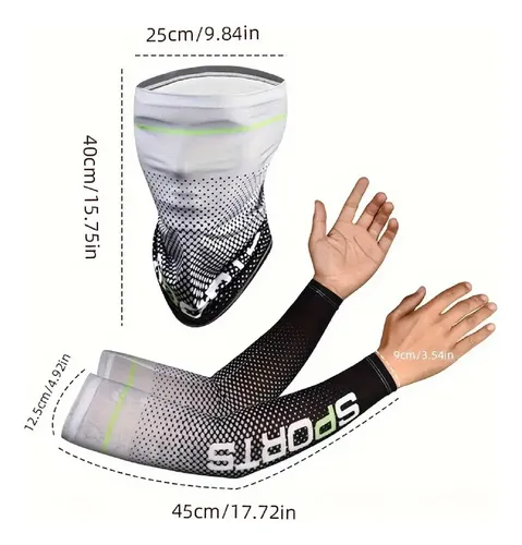 Set Mangas De Protección Brazos Cuello Deportivas Ciclismo