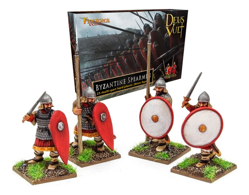 Byzantine Spearmen Fireforge Caixa 25 Miniaturas Saga Rpg