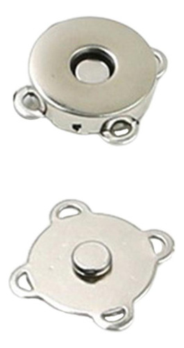 4 Sujetadores Magnéticos Plata 14mm Plata Plata