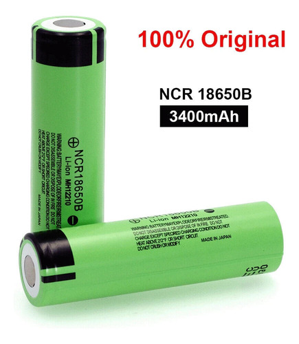 6 Baterías De Litio 18650 Panasonic Recargable 3450mah 3.7 V
