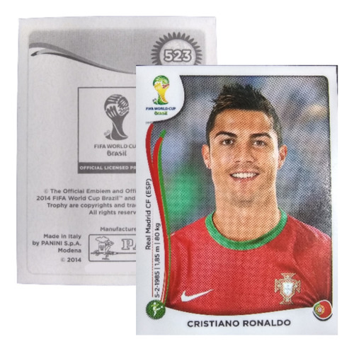 Estampa #523 Cristiano Ronaldo Mundial Brasil 2014 Panini 