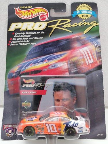 Hot Wheels Nascar 1998 Tide #10 Ricky Rudo 1:64 Naranja (Usado)