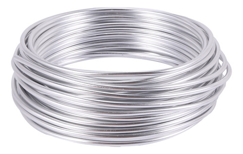 Fio De Alumínio 2x 3mm 10m Craft Silver Para Fabricação De J