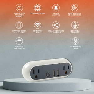 Enchufe Inteligente 2 Puertos Usb-a, Multivoltaje Wifi Alexa