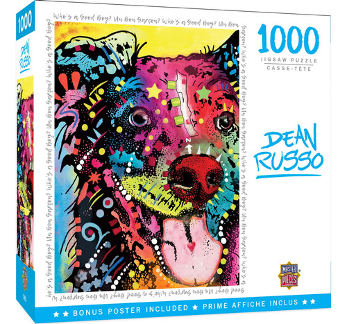 Rompecabezas Dean Russo Perro Un Buen Chico 1000 Pz Master Piezas Arte Pop Colores