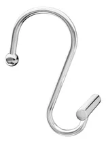 Comprar Ganchos Cortina Metalicos Cromados En Forma D S X12 Unidades