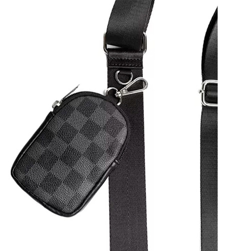 Bandolera De Viaje C/ Bolsa Accesorio Hombre Neceser Negro