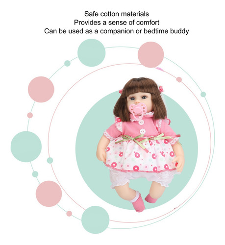 42cm Muñeca Baby Doll Cuerpo De Silicona Y Algodón Muñeca