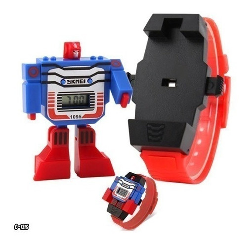 Reloj Digital Transformers Optimus Azul Rojo Niño (1315)