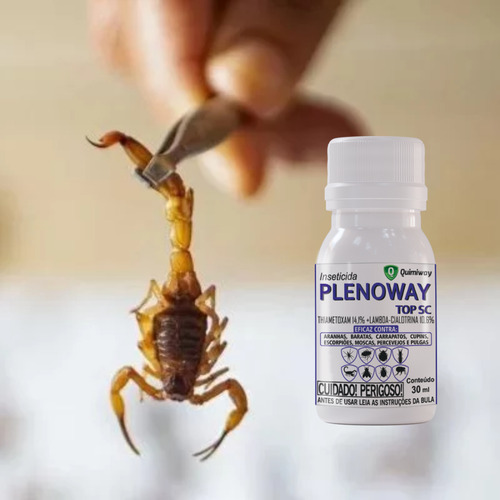 Veneno Escorpião Aranhas Baratas Plenoway Top 30ml Kit 2 Un.