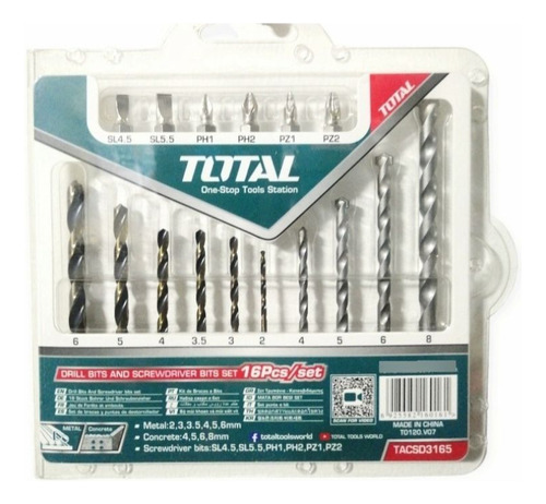 Brocas Metal Concreto Y Puntas Set 16 Piezas Total