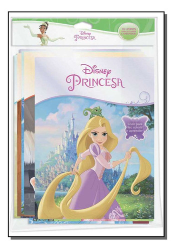 Disney Princesa - 10 Livros Para Colorir, De Disney., Vol. Livro De Colorir. Rideel Editora ( Bicho Esperto ), Capa Mole Em Português, 20