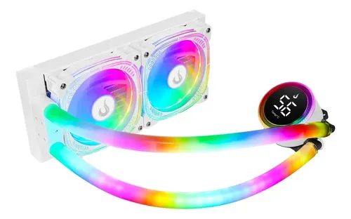 Water Cooler Branco 240mm | Rise Mode | Aura Ice Argb