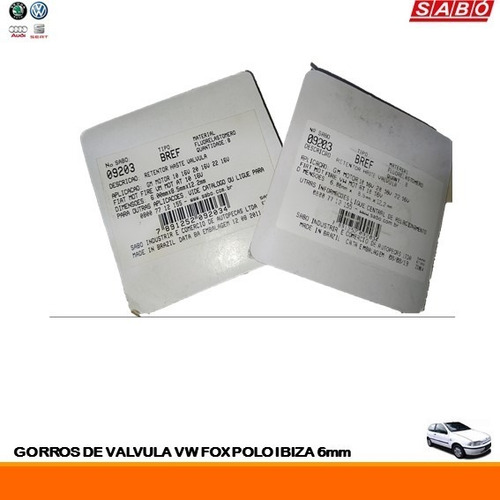 Gorros De Válvula Volkswagen Fox Polo Ibiza 6mm (blister 8)