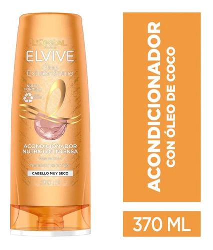 Acondicionador Nutrición Intensa Elvive Óleo De Coco 370 Ml