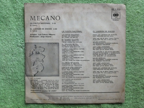 Eam 45 Rpm Vinilo Mecano La Fiesta Nacional 1983 Cbs Promo (Usado)