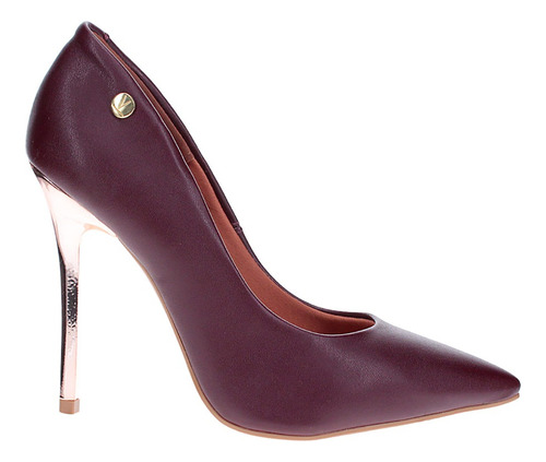 Stilettos Color Vino Con Taco Dorado Mujer Vizzano