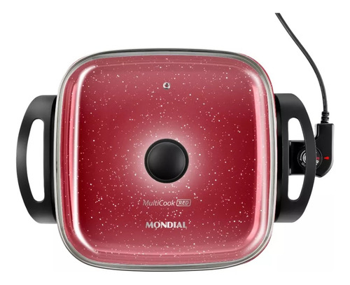 Panela Elétrica Gril Pe-49-rc 1200w Preto/Vermelho Mondial Frequência 60 220V