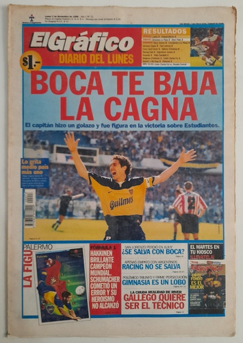 El Grafico Diario Del Lunes N° 13 Cagna Boca Apertura 98 Fs